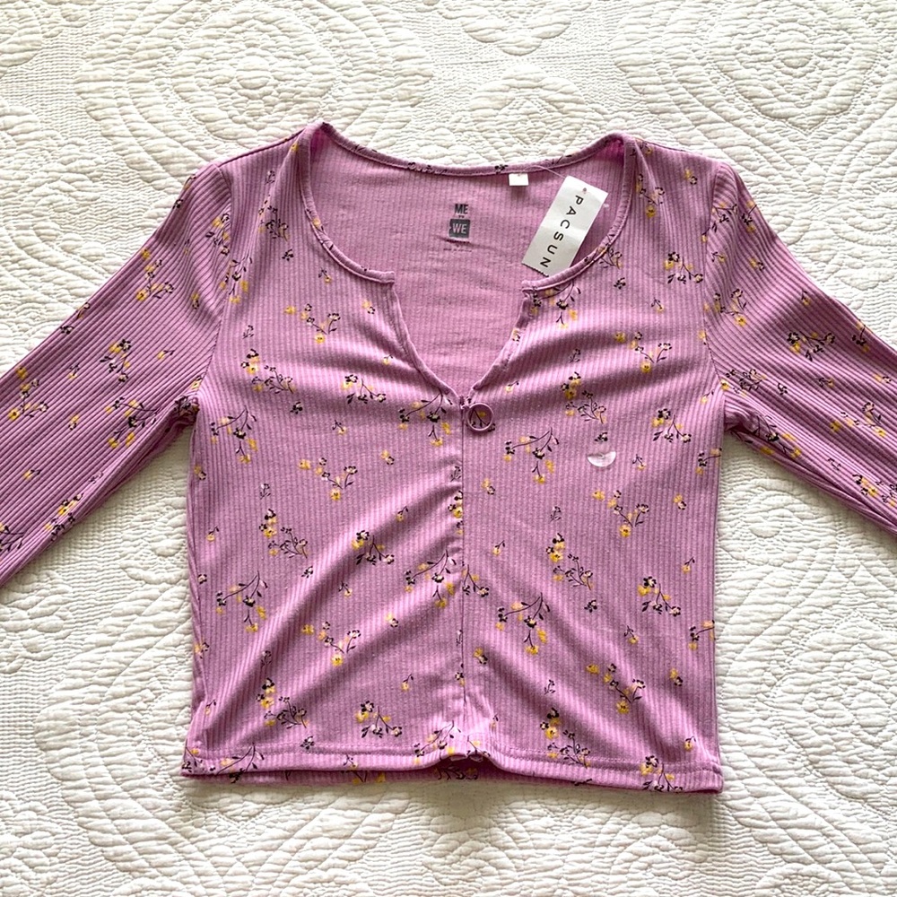 Long sleeve purple top